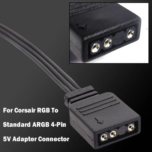 For Corsair 4 Pin RGB to Standard ARGB 5V 3 Pin Connector Cable 25cm♘ L5N7