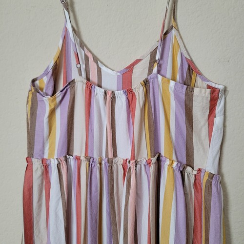 LOFT Summer Dresses Loftbeach Maxi Dress TieredStriped Flowy Sz Small Lyocell - Picture 9 of 11
