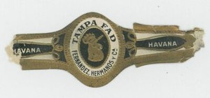 Authentic Tampa Fad Cigar Band Circa 1920s Florida Havana Fernandez Brothers