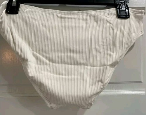 Andie Swim Coconut Ribbed Bikini Bottom Size Medium NWT - Foto 2 di 4