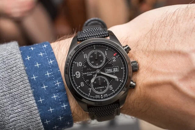 HAMILTON Khaki 腕時計 ブラック Hamilton Khaki Field Automatic Chronograph | eBay