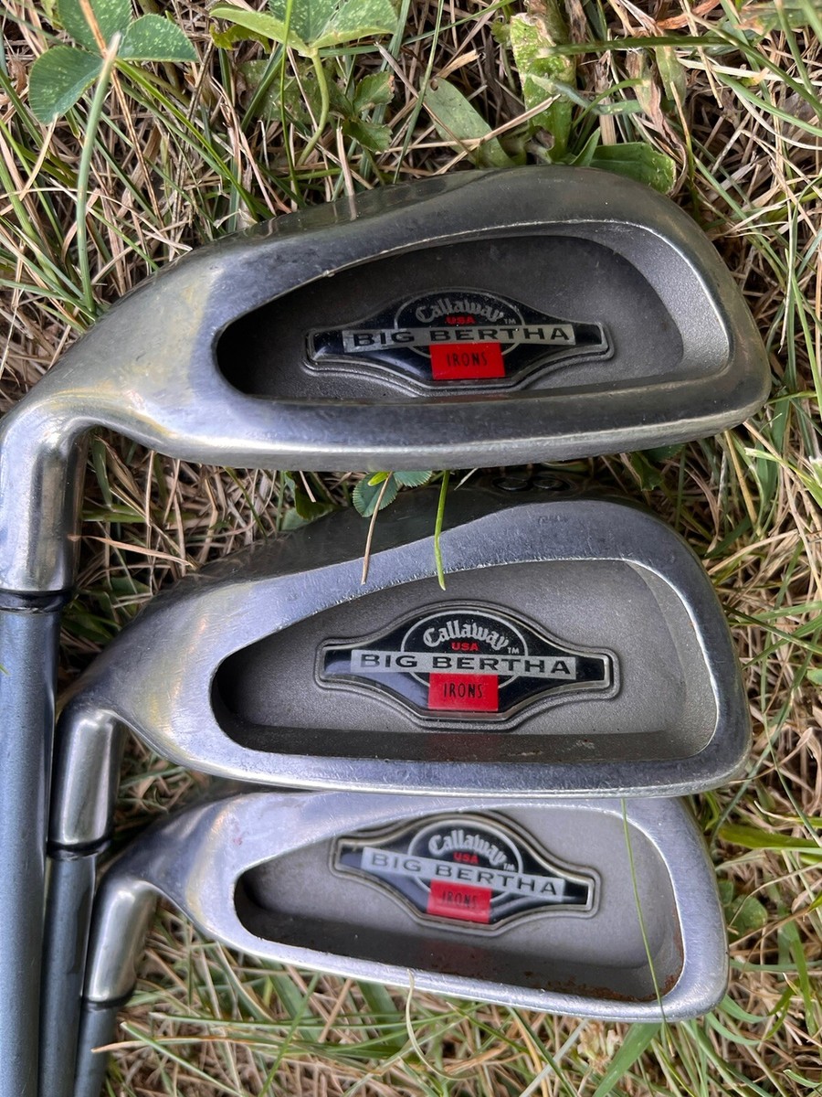 1996 Callaway Big Bertha Iron Set 5,8,9 R-Flex Graphite Shafts