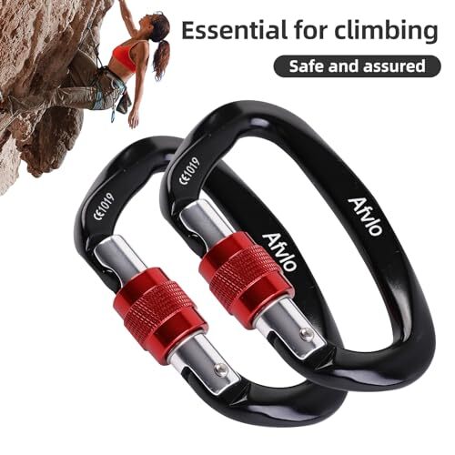 25KN Karabinerhaken Twist Lock - Heavy Duty Für Klettern & Bergsteigen