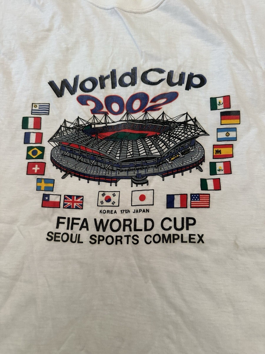 Unbranded Fifa World Cup Shirt 2002 Korea Japan Soccer White Mens
