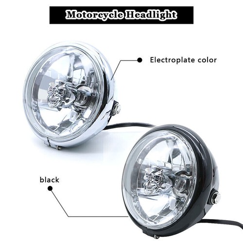 6 inch headlight LED Alloy Black retro Durable Fits For Harley Chopper AU - Picture 8 of 12