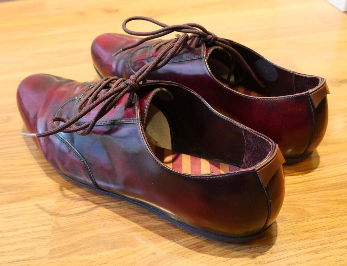 Burgundy Camper Together Leather Shoes Designed By Jaime Hayon