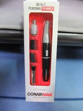 CONAIR MAN All-In-1 Nose Ear Hair BATTERY Stainless Steel Blade Detailer Trimmer