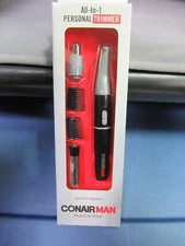 CONAIR MAN All-In-1 Nose Ear Hair BATTERY Stainless Steel Blade Detailer Trimmer