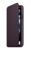 Apple iPhone 11 Pro Genuine Leather Folio Case- Aubergine Colour