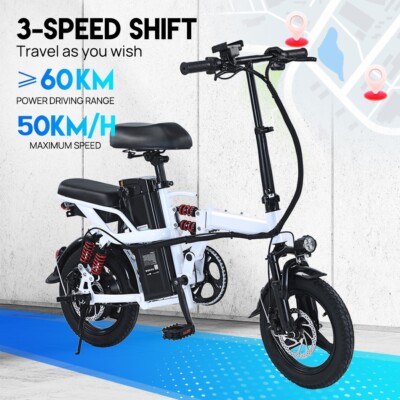 PORIYA Foldable Electric Bicycle Bike 1000W 48V 50KM/H E-bike