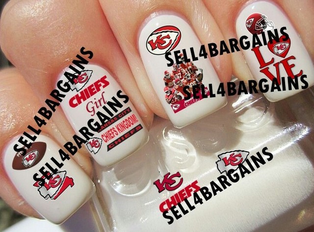 Free Mahomes Decals NFL KANSAS CITY CHIEFS KC 10 DIFFERENT DESIGNS Nail 