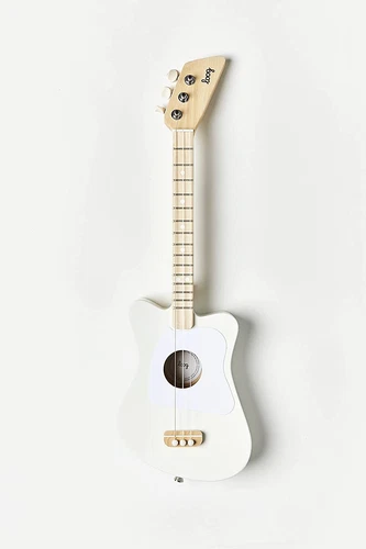 Loog Mini Acoustic Kids Guitar for Children and Beginners, White