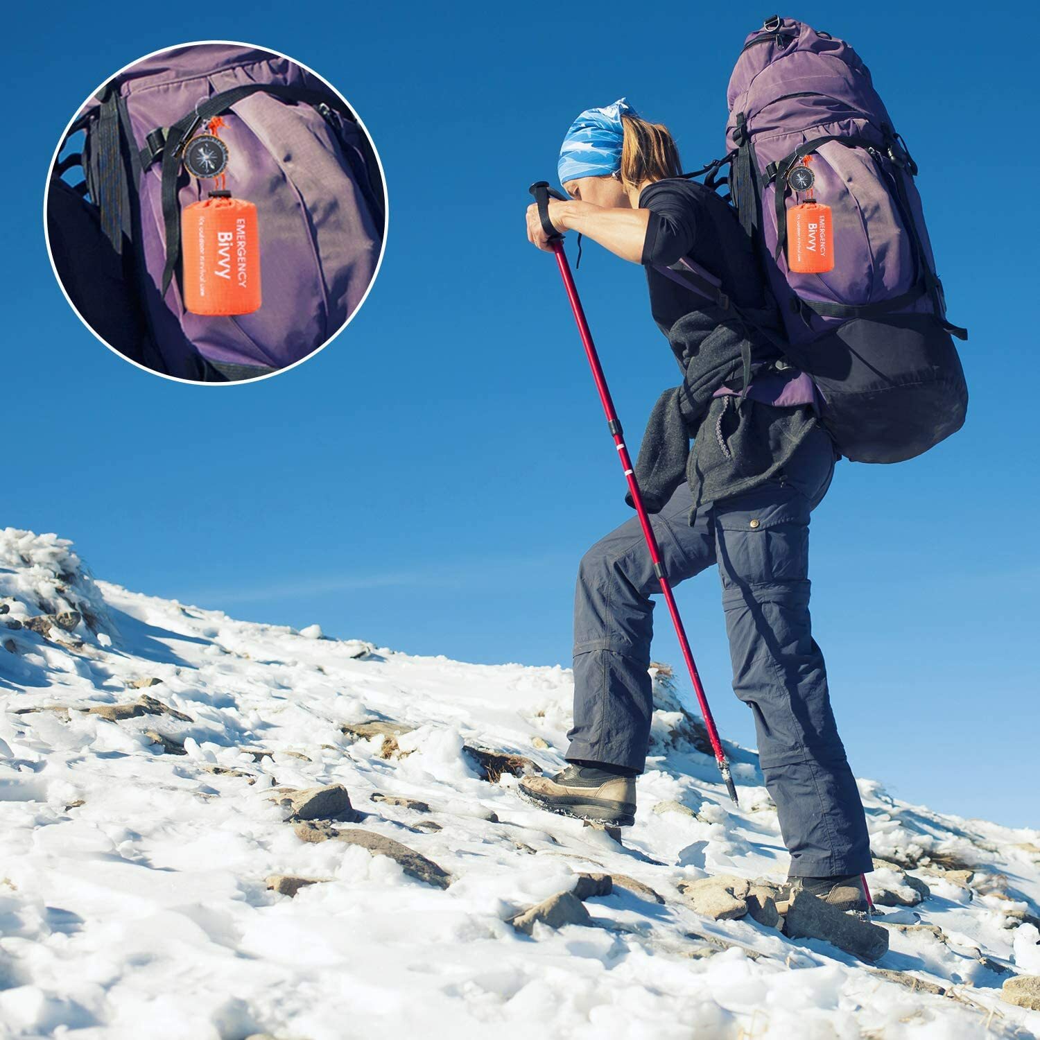 2 Pack ESKY Emergency Sleeping Bag Thermal Waterproof Outdoor Survival