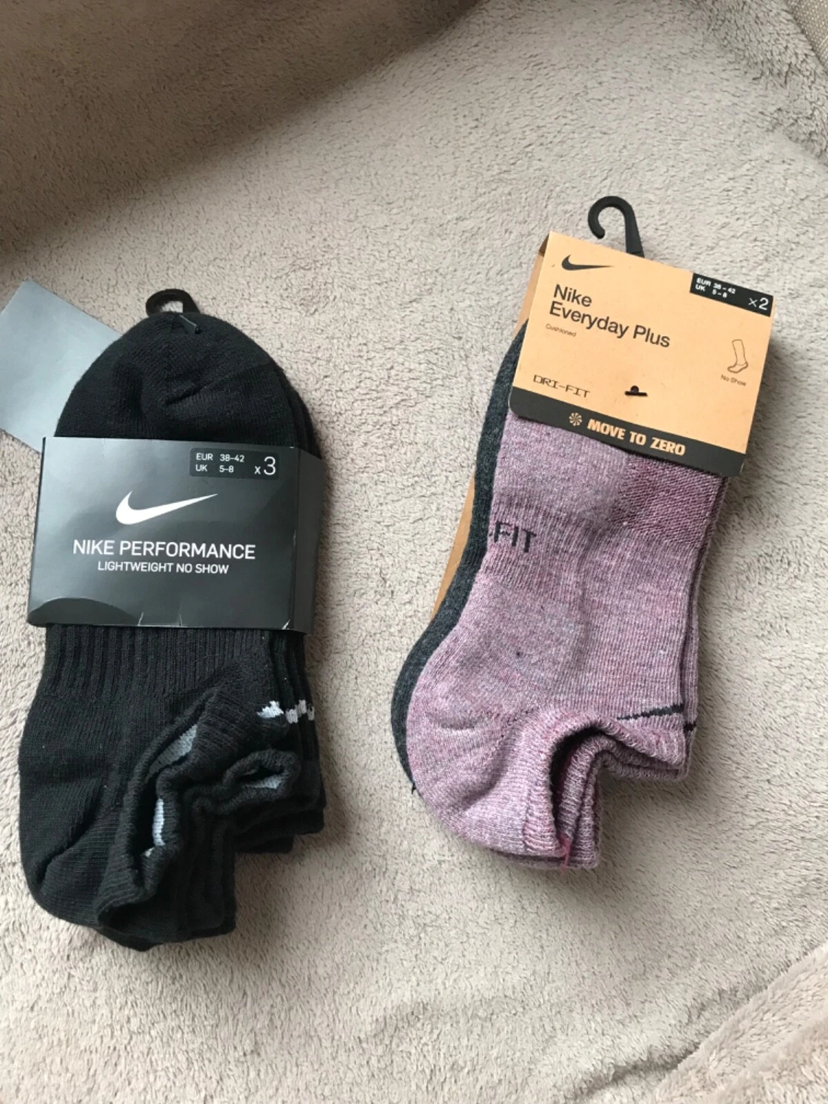 CALZINI NIKE 2 CONFEZIONI X3 EUR 38 42 UK 5 8 X2