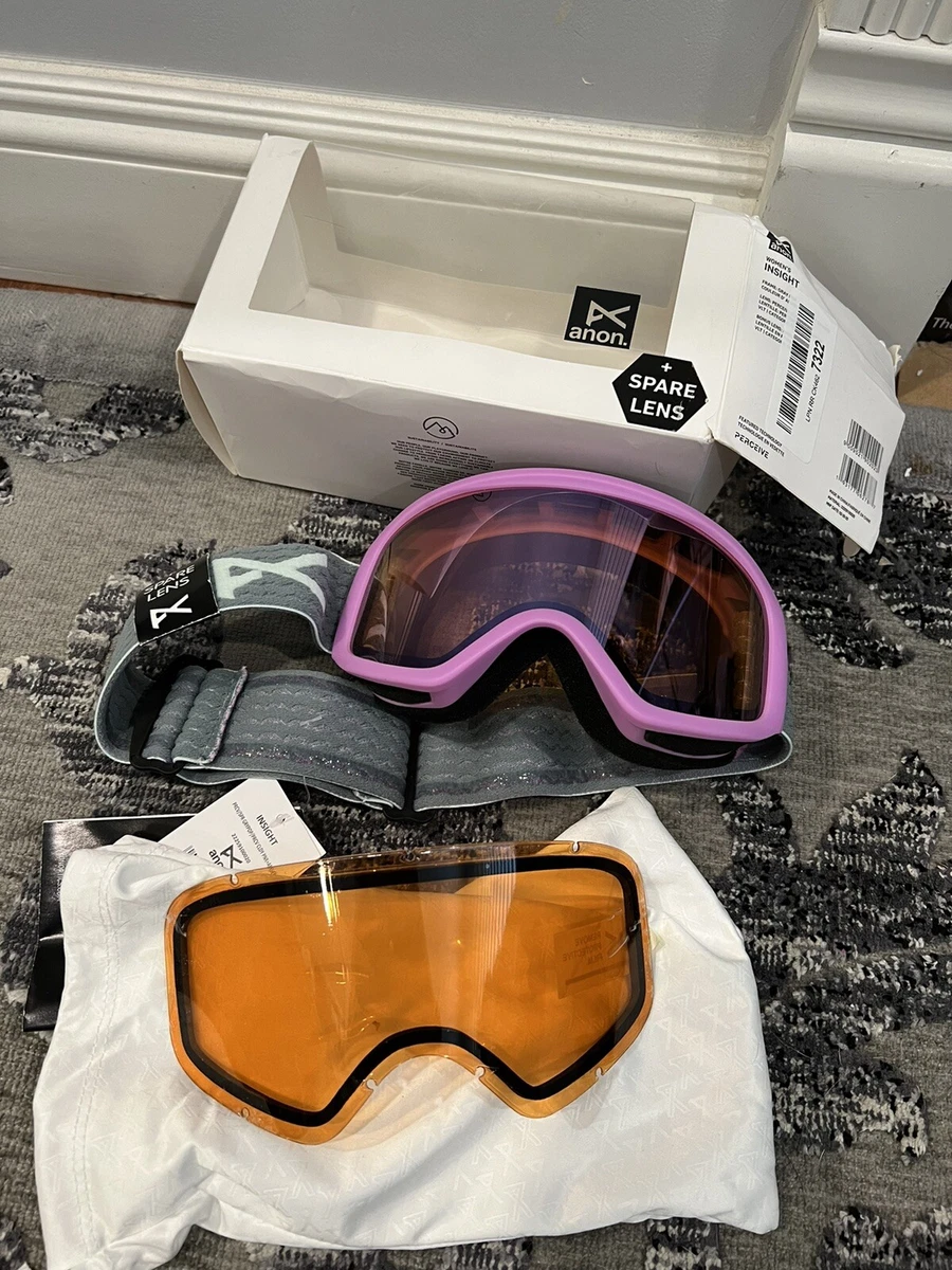 NEW Anon Insight Ski Snow Goggles Pink W Cloudy Pink Amber Lens