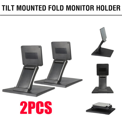 2pcs TouchScreen LCD Display Stand Tilt Mounted VESA Fold Monitor Holder 10-27''