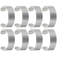 8PCS Bracelet Blanks Stainless Steel Blank Bracelet Cuff Bangle Bracelet for DIY