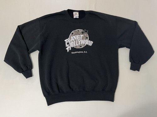 VTG 1991 Crew Neck Sweatshirt XL PLANET HOLLYWOOD Washington DC Made In USA