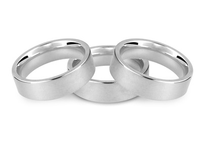 18 kt WEISSGOLD 3 4 5 6 8 mm FLACH HOF EINFACHE PASSFORM MITTELSCHWER EHERING BAND