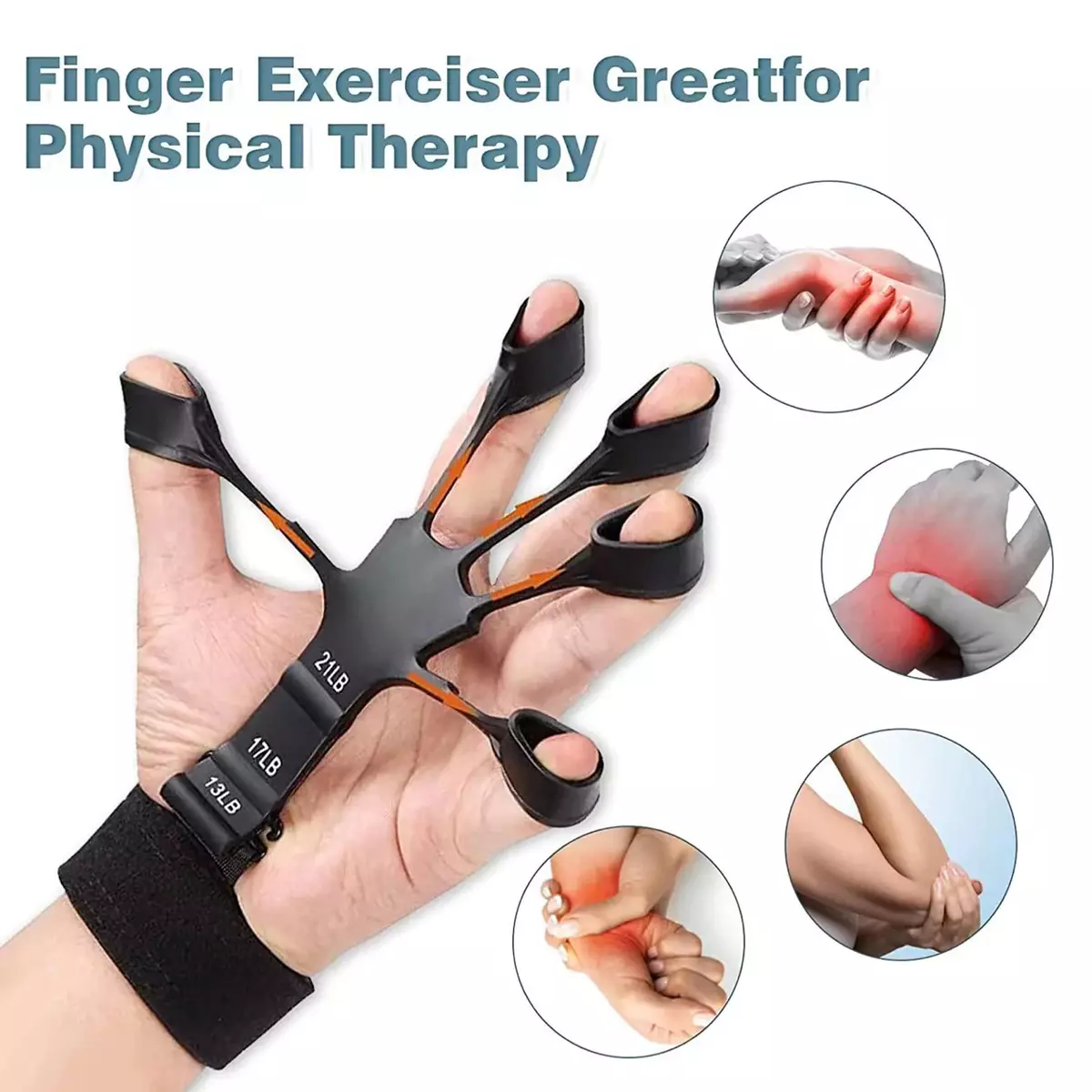CSS Silicone Grip Device Finger Exercise Stretcher Finger Gripper Strength Train
