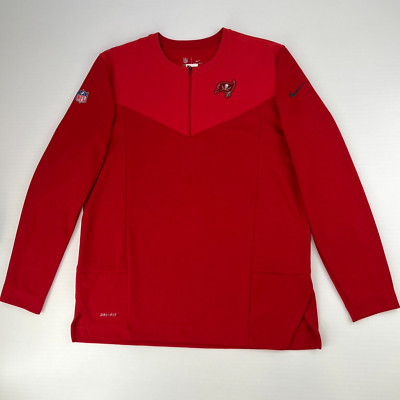 Tampa Bay Buccaneers Sweater Men Large Quarter Zip On Field Staff Issue Work Ex