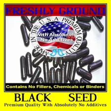 BLACK SEED With Absolutely No Additives Raw Hi Potency 100 Vegetarian Capsules