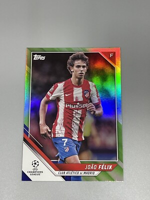 Joao Felix 2021-22 Topps Champions League /199 Neon Green Foil #58 Atletico