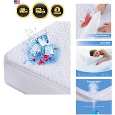 Cooling Waterproof Mattress Protector King Size, Mattress Cover 3D Air Fabric...