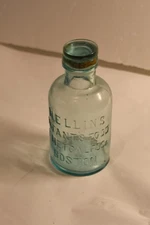Antique Mellin's Food Glass Bottle w Original Lid Large Size Boston USA