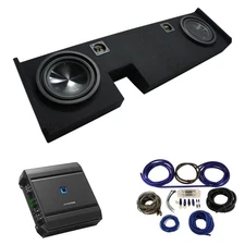 Fits 09-14 Ford F-150 Ext Super Cab Alpine SWT-10S4 Dual 10 Sub Box & S-A60M Amp