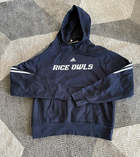 Men’s Adidas Navy Rice Owls Hoodie Sz Medium NWT