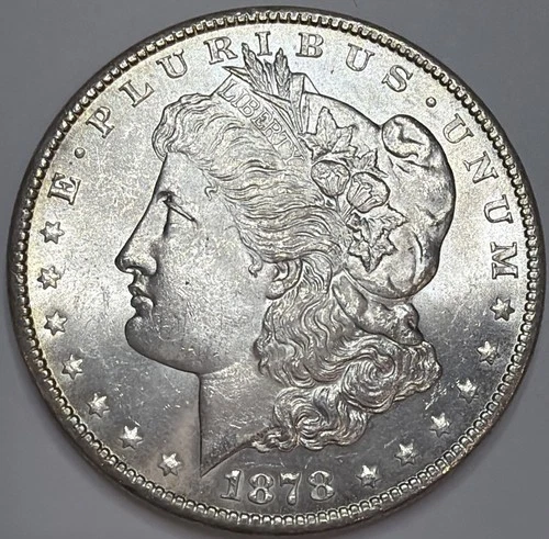 1878-S Morgan Silver Dollar $1 90% Silver US Coin AU Detail