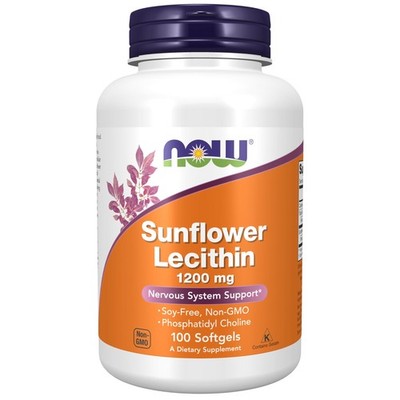 NOW Foods Supplements, Sunflower Lecithin 1200 mg with Phosphatidyl Choline, 100