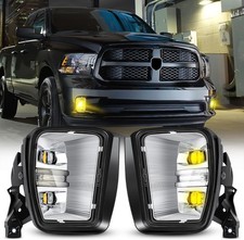 LED Fog Lights with Daytime Running Lights for 2013-2018 Dodge Ram 1500 2019-2