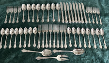 Oneida Chateau Oneidacraft Deluxe Stainless Flatware w/Tray 51 pc Service for 8