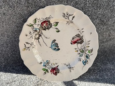 VINTAGE JOHNSON BROS TELLER TAG IM JUNI FLORAL HANDGRAVIERT GEWELLTER RAND