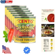 Organic Certified San Marzano Whole Peeled Tomatoes 28 Oz Pack of 6, Canned P...