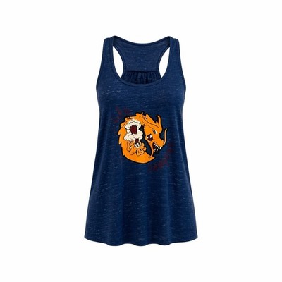 VFA-192 Bella Canvas Tank Top Womens Large Blue Lady Dragons  Racerback