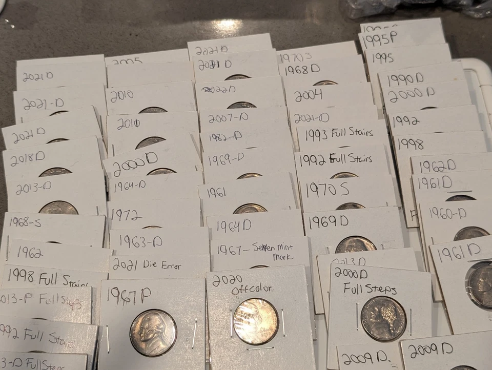 Beautiful 5 Cent Nickel Collection. Some Error Coins Some Full Steps. - Image 2 of 4