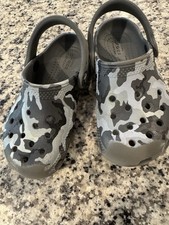 Toddler Kids Camo Black And Slate Grey Classic Clogs Size 8 Retail  45