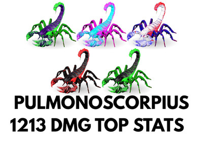 Pulmonoscorpius 1213 DMG TOP STATS Ark Survival Ascended Official PVE