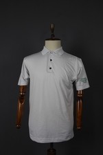 FJ FootJoy White Golf Sports Wear Collared Short Sleeve Polo Shirt Size L