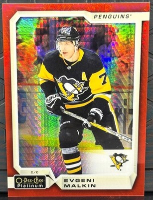 2018-19 O-Pee-Chee Platinum Hockey #115 Evgeni Malkin Red Prism #111/199