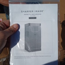 Sharper Image Portable Full Body Wet Steam Sauna Electric Gray Fabric Indoor