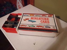 Vintage 1966 Mattel Miniature Cars Carrying Case w/ 2 Trays 27 Die-Cast Cars