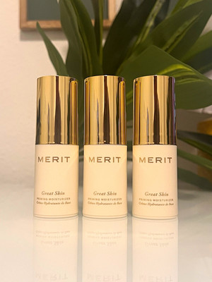 Lot of 3 MERIT Great Skin Priming Moisturizer NWOB 15ml $57 MSRP