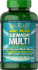 Puritan's Pride ABC Plus Senior Multivitamin Multi-Mineral Formula - 240 Caplets