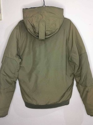 Pull&Bear Men's Size S Olive Green Hooded Padded Bomber Jacket material: Polyest