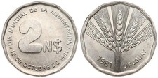 Republica Oriental del Uruguay - 2 Pesos 1981-2012 - Various Years