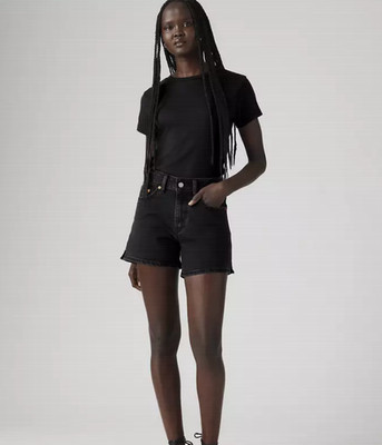 Levi's A-line Women's Shorts, First Or Last No Dp - Black